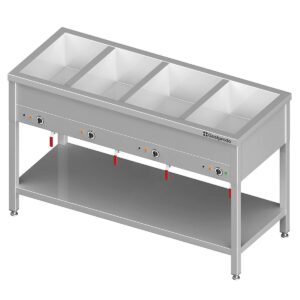 Bain-Marie Standgerät mit separaten Becken für 4x GN1/1