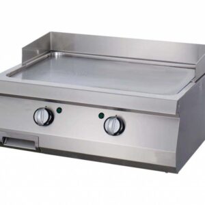 Gas Grillplatte Heavy Duty - glatt hartverchromt - 2 Heizzonen + Spritzschutz