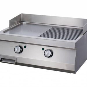 Gas Grillplatte Heavy Duty - ½ glatt / ½ gerillt - 2 Heizzonen