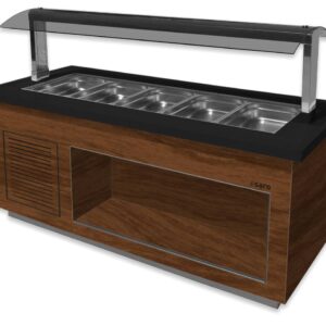 Salatbar Premium Line SB-K170 braun/schwarz für 4 x 1/1 GN