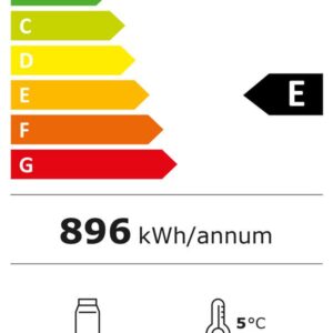 Flaschenkühlschrank LED weiß/schwarz - 380 Liter