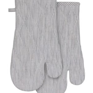 Ladelle Ofenhandschuh 2er-Set Lina Stripe grau