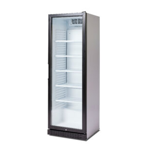 Flaschenkühlschrank LED weiß/schwarz - 380 Liter