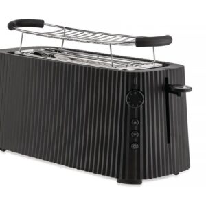 Alessi Doppelfach-Toaster 46x18x25 cm 1700 W Plissé schwarz