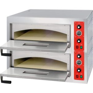 Pizzaofen mit zwei Kammern 8 x Ø 360 mm