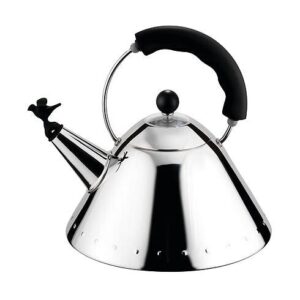 Alessi Wasserkessel m.Vogelflöte Michael Graves Black Edition