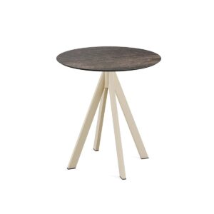 Terrassentisch Infinity Sand + Riverwashed Wood HPL Ø 70 cm