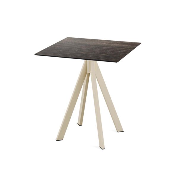 Terrassentisch Infinity Sand + Riverwashed Wood HPL 70  x70 cm