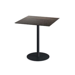 Terrassentisch Urban Schwarz + Riverwashed Wood HPL 70 x 70 cm