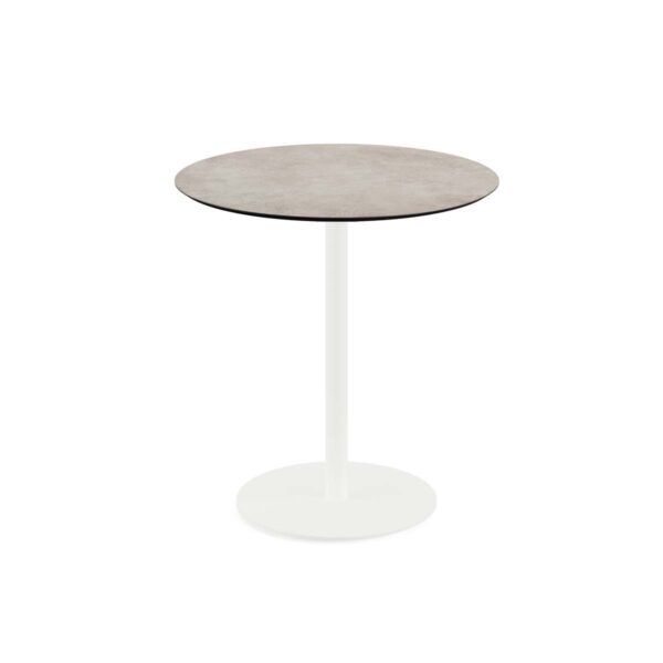 Terrassentisch Urban Weiß + Moonstone HPL Ø 70 cm