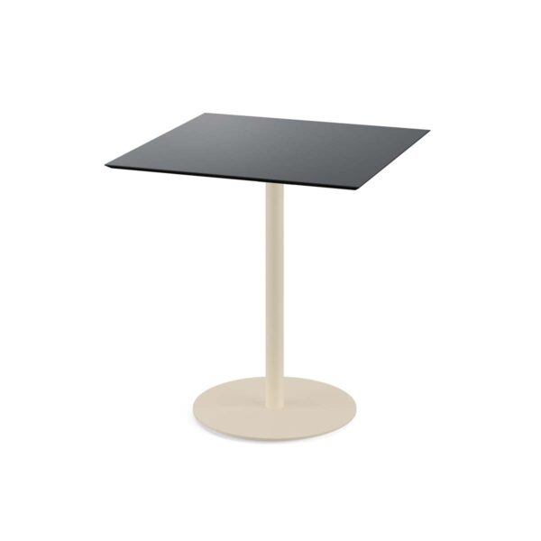 Terrassentisch Urban Sand + Schwarz HPL 70 x 70 cm