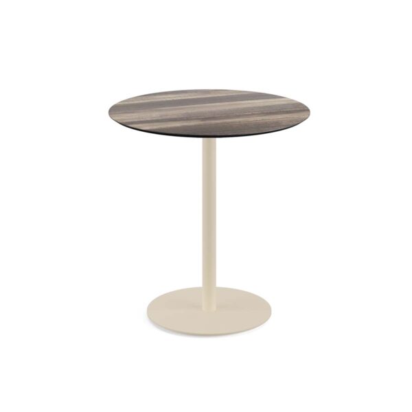 Terrassentisch Urban Sand + Tropical Wood HPL Ø 70 cm