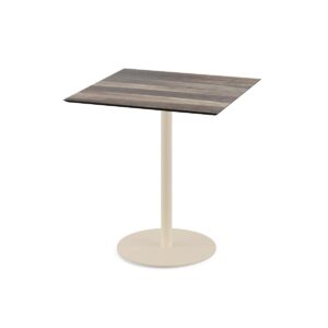 Terrassentisch Urban Sand + Tropical Wood HPL 70 x 70 cm