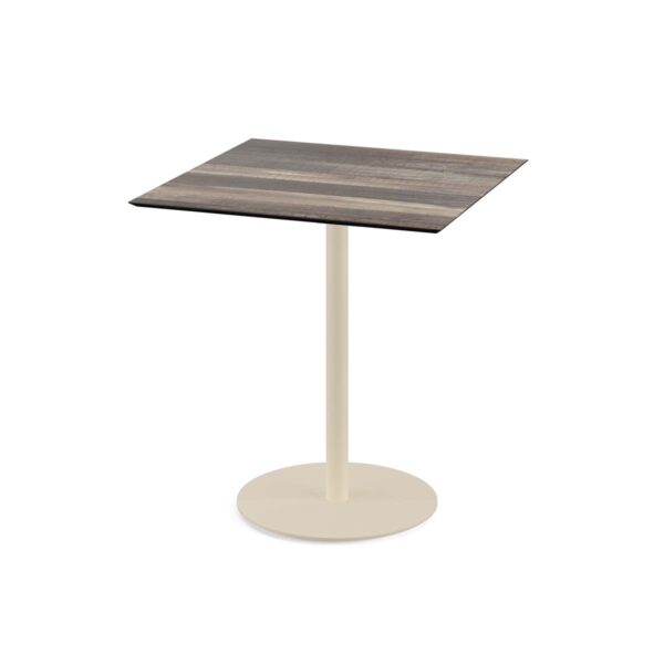 Terrassentisch Urban Sand + Tropical Wood HPL 70 x 70 cm