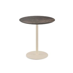 Terrassentisch Urban Sand + Riverwashed Wood HPL Ø 70 cm