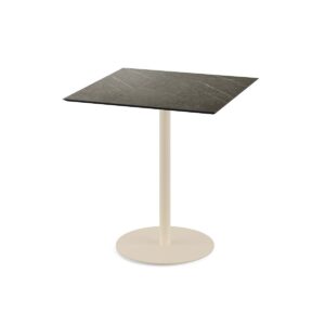 Terrassentisch Urban Sand + Midnight Marble HPL 70 x 70 cm