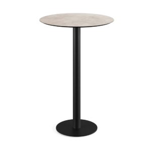 Stehtisch Urban Schwarz + Moonstone HPL Ø 70 cm