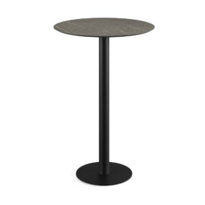 Stehtisch Urban Schwarz + Midnight Marble HPL Ø 70 cm