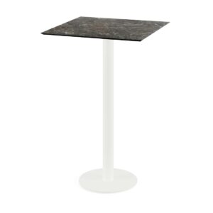 Stehtisch Urban Weiß + Galaxy Marble HPL 70 x 70 cm