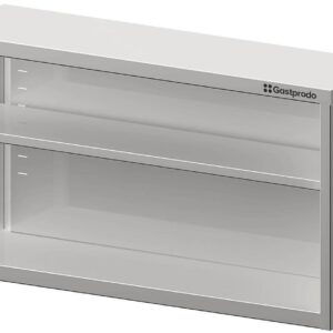 Edelstahl Hängeschrank / Wandhängeschrank offen 160 x 40 x 60 cm