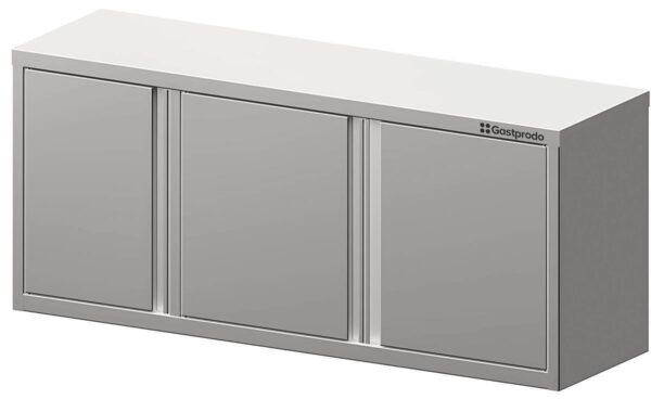 Edelstahl Hängeschrank / Wandhängeschrank mit Flügeltüren 150 x 40 x 60 cm