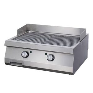 Elektro Grillplatte Heavy Duty - gerillt - 2 Heizzonen