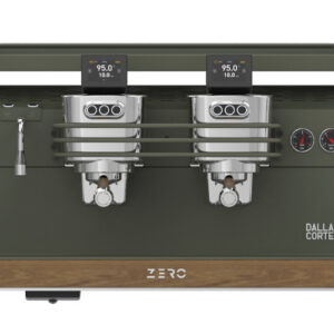 Dalla Corte Zero Classic Olive Green Walnut 2 Brühgruppen