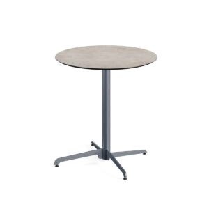 Bistrotisch / Terrassentisch X Cross Grau + Moonstone HPL Ø 70 cm