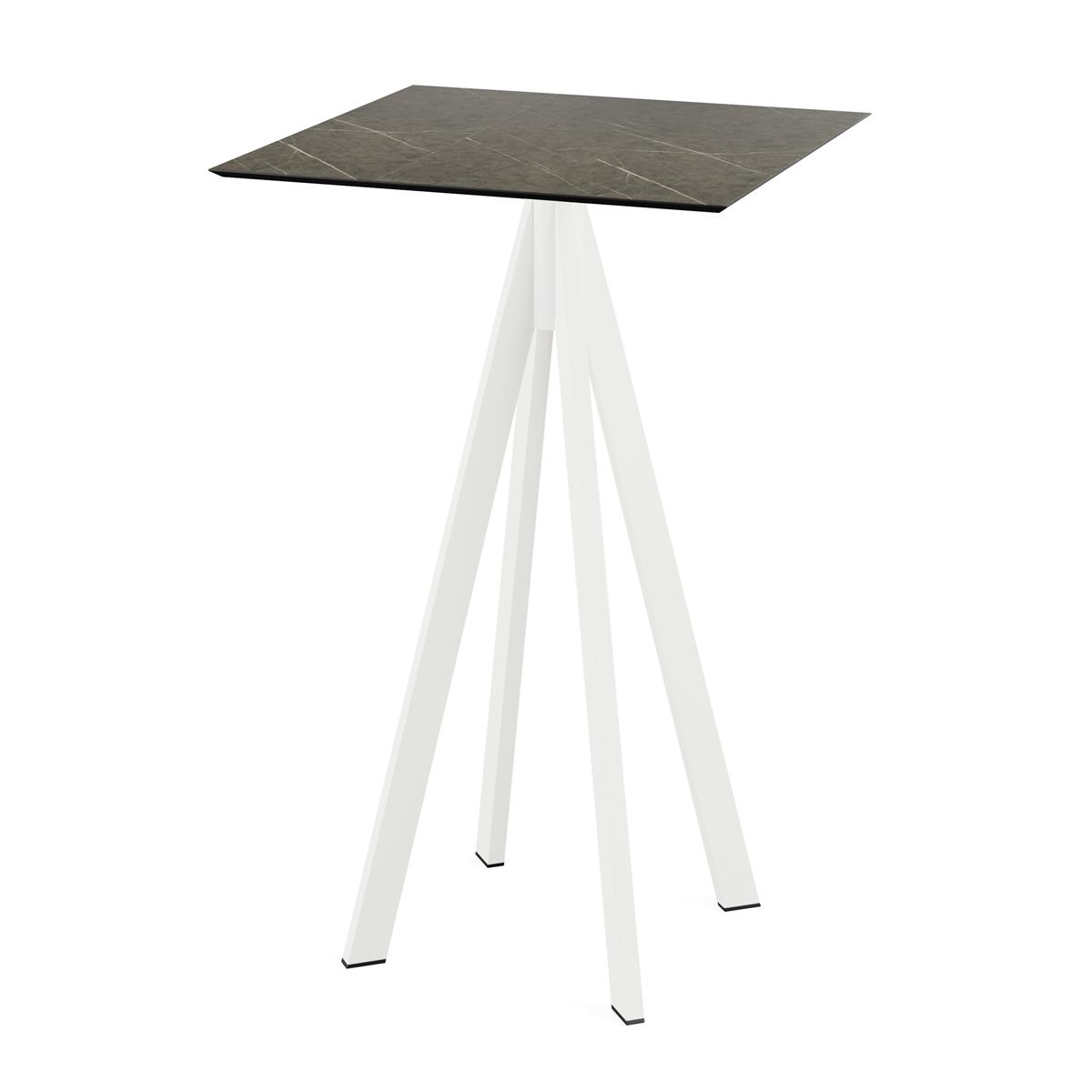 Stehtisch Infinity Weiß + Midnight Marble HPL 70 x 70 cm 1 Stehtisch Infinity Weiß + Midnight Marble HPL 70 x 70 cm