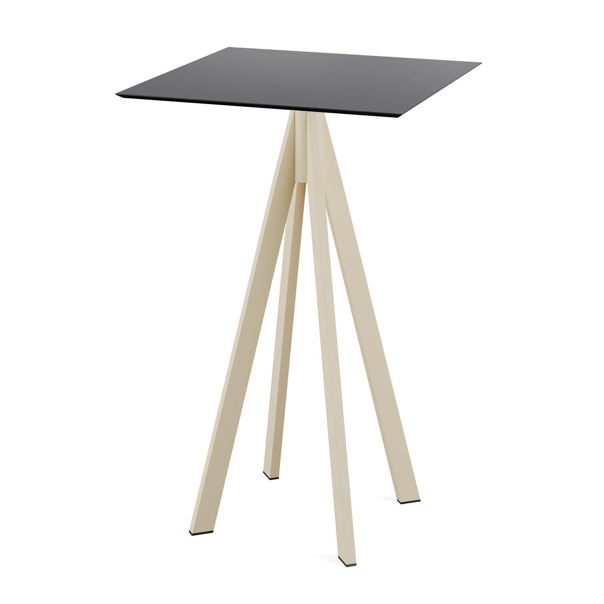 Stehtisch Infinity Sand + Schwarz HPL 70 x 70 cm 1 Stehtisch Infinity Sand + Schwarz HPL 70 x 70 cm