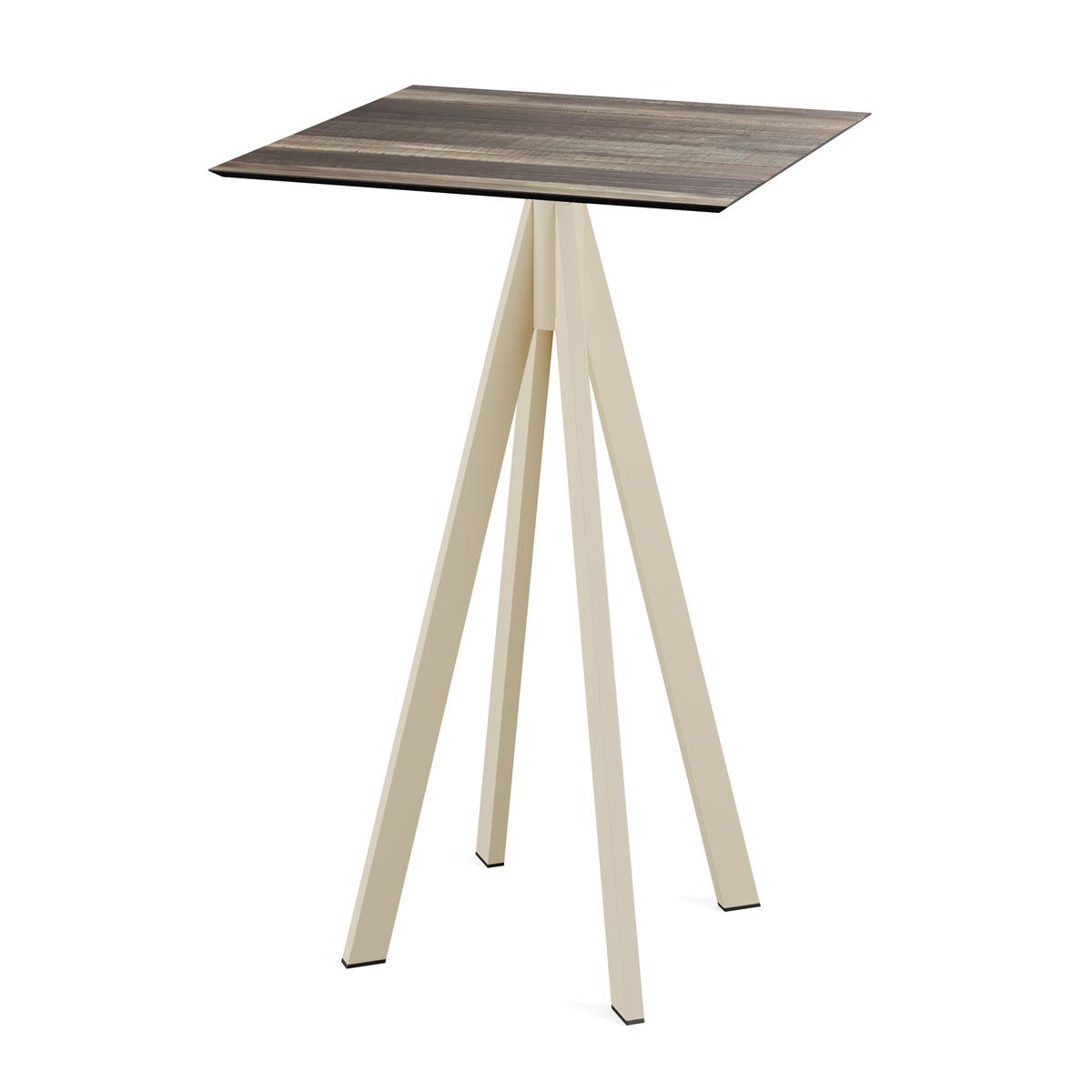 Stehtisch Infinity Sand + Tropical Wood HPL 70 x 70 cm 1 Stehtisch Infinity Sand + Tropical Wood HPL 70 x 70 cm