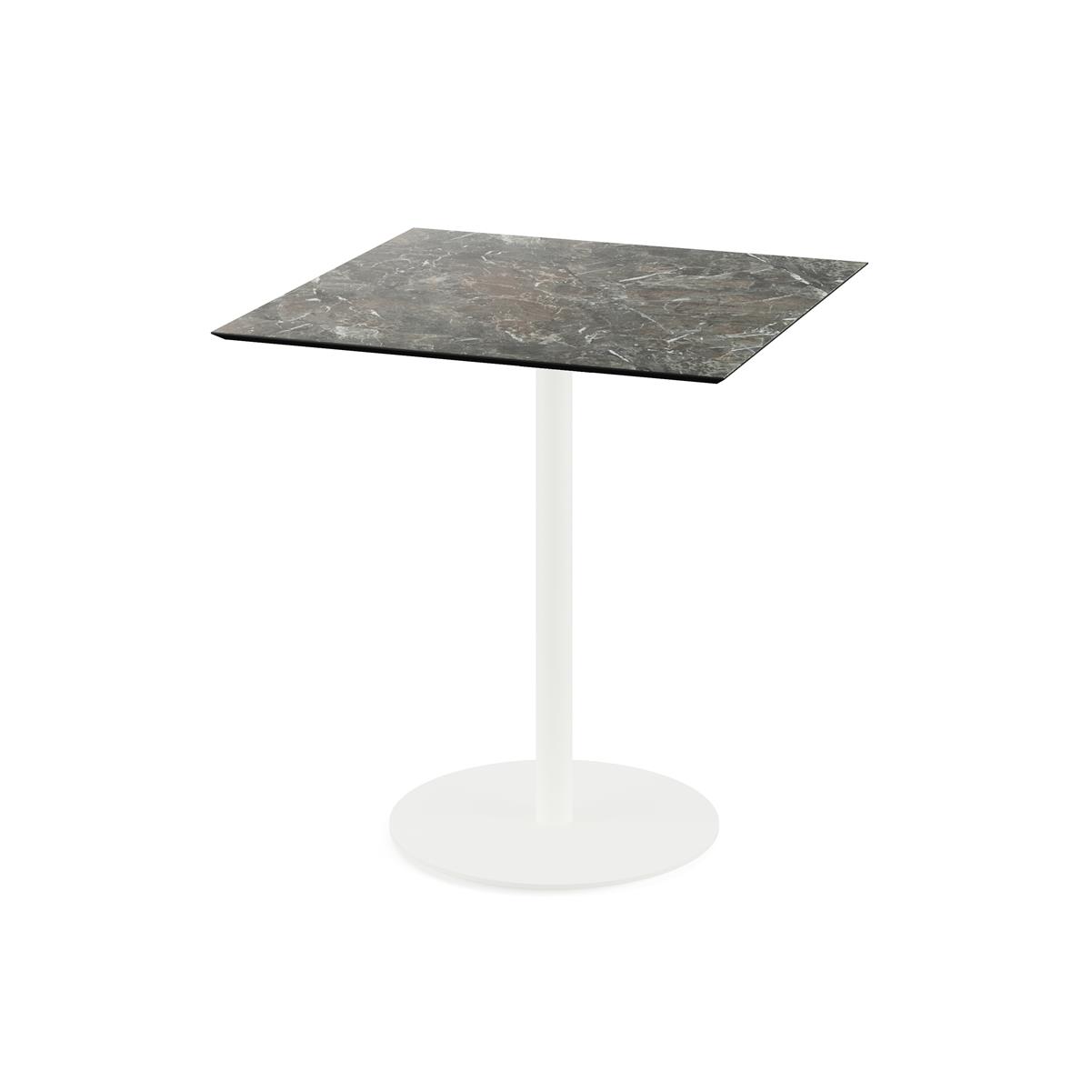 Terrassentisch Urban Weiß + Galaxy Marble HPL 70 x 70 cm 1 Terrassentisch Urban Weiß + Galaxy Marble HPL 70 x 70 cm