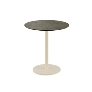 Terrassentisch Urban Sand + Midnight Marble HPL Ø 70 cm