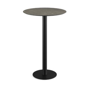 Stehtisch Urban Schwarz + Midnight Marble HPL Ø 70 cm