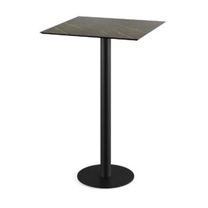 Stehtisch Urban Schwarz + Midnight Marble HPL 70 x 70 cm