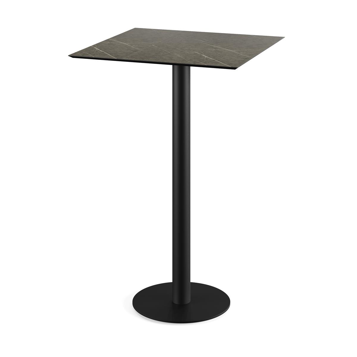 Stehtisch Urban Schwarz + Midnight Marble HPL 70 x 70 cm 1 Stehtisch Urban Schwarz + Midnight Marble HPL 70 x 70 cm