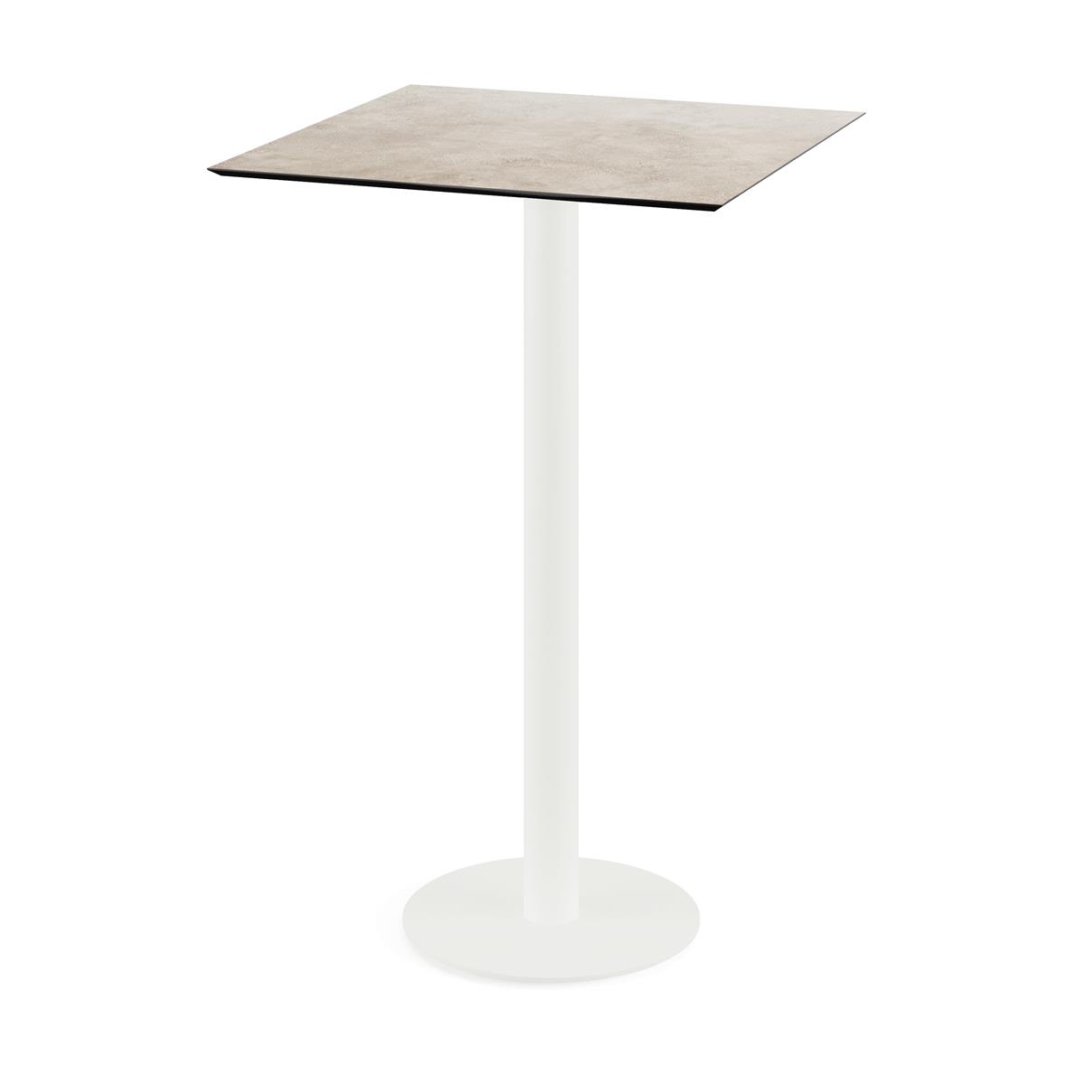 Stehtisch Urban Weiß + Moonstone HPL 70 x 70 cm 1 Stehtisch Urban Weiß + Moonstone HPL 70 x 70 cm