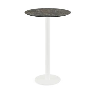 Stehtisch Urban Weiß + Galaxy Marble HPL Ø 70 cm