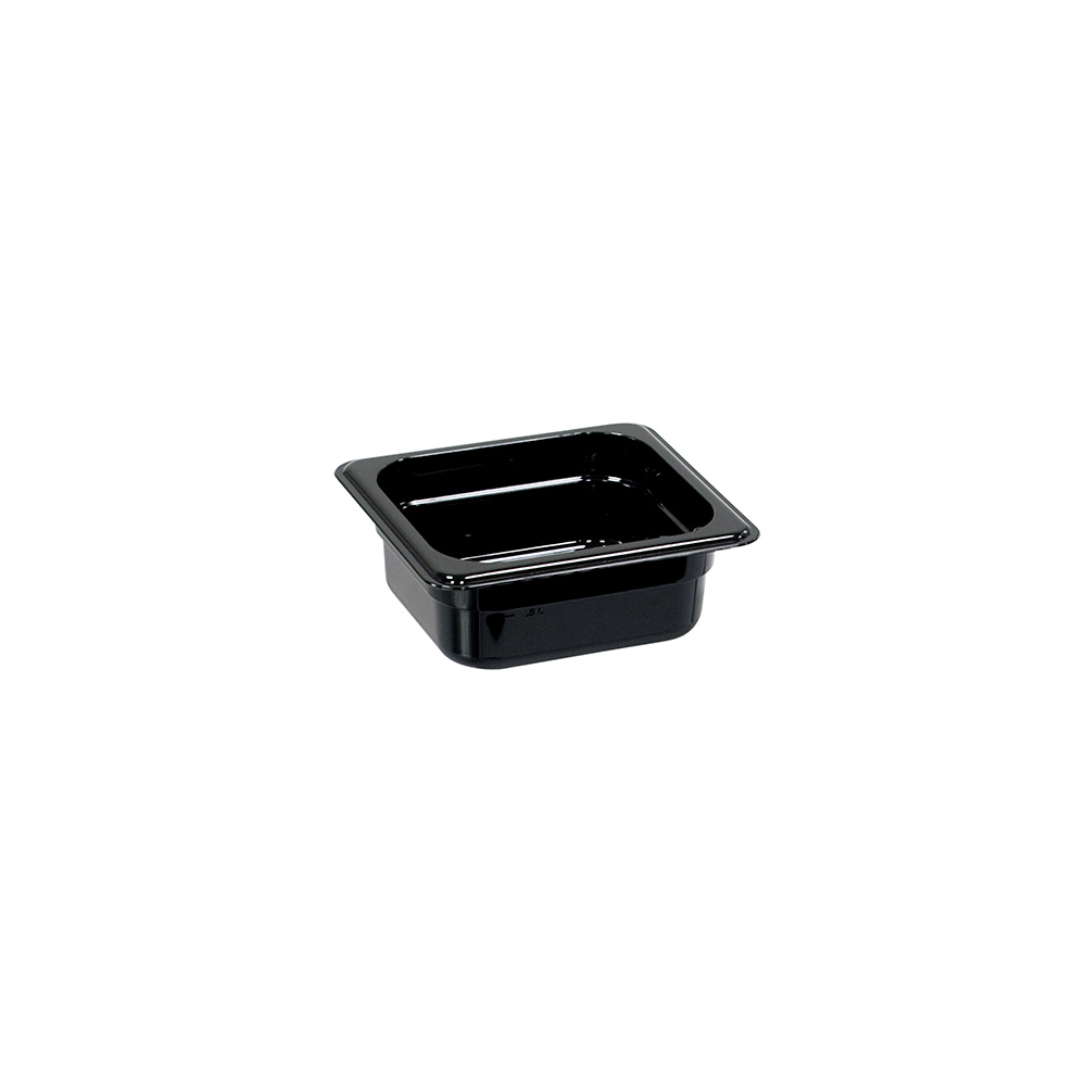 Gastronormbehälter Polycarbonat schwarz GN 1/6 (65 mm) 1 Gastronormbehälter Polycarbonat schwarz GN 1/6 (100 mm)