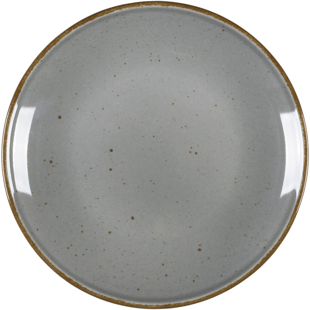 Teller flach "Hotel" grau braun gesprenkelt Ø 210 mm 1 Teller flach "Hotel" grau braun gesprenkelt Ø 210 mm