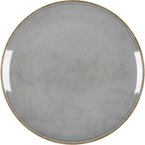 Teller flach "Hotel" grau