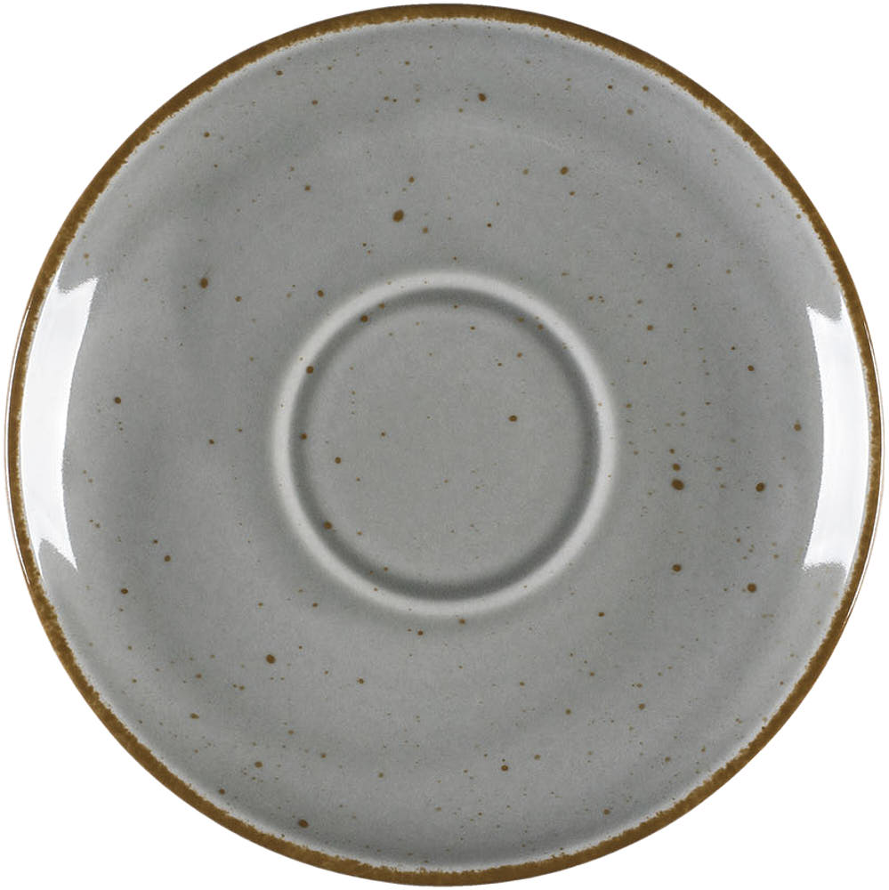 Untertasse "Aida" grau, braun gesprenkelt, Ø 145 mm passend zu PZ6303180 1 Untertasse "Aida" grau