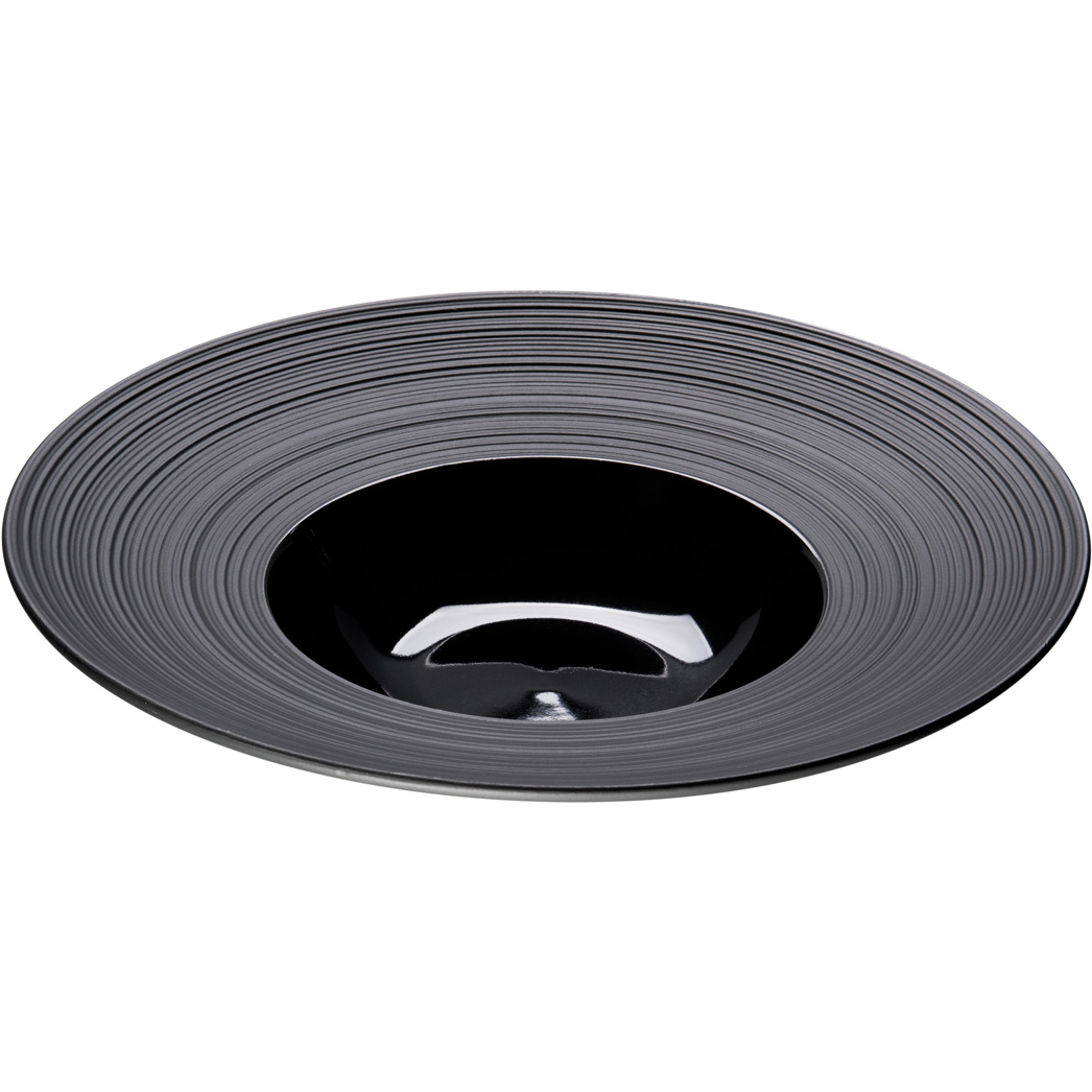 Stalgast "Gourmet" Kontrast Teller tief mit breiter, strukturierter Fahne Ø 305 mm, schwarz 1 Stalgast "Gourmet" Kontrast Teller tief mit breiter