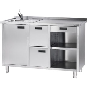 Arbeitstisch für Kaffeemaschine mit Spülbecken