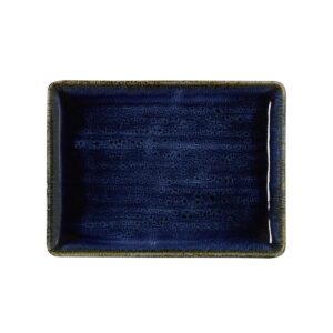 Vida Dark Ocean Teller flach eckig 23 x 17 cm