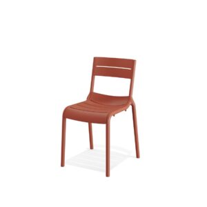 Terrassenstuhl / Stapelstuhl Calor aus Polypropylen - Terracotta