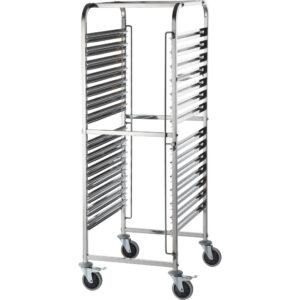 Tablettwagen aus Edelstahl  für 14 x GN 2/1