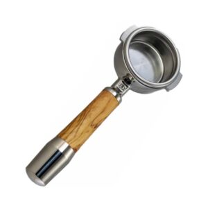 ECM Filterträger Bodenlos mit 21g Sieb Olivenholzgriff