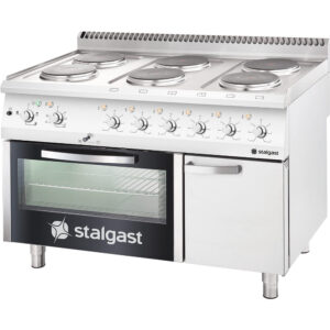 Stalgast 700 ND Elektro-Herd mit Backofen (GN 2/1) 6-Platten