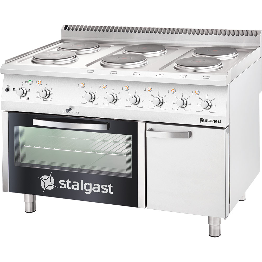 Stalgast 700 ND Elektro-Herd mit Backofen (GN 2/1) 6-Platten 1 Stalgast 700 ND Elektro-Herd mit Backofen (GN 2/1) 6-Platten